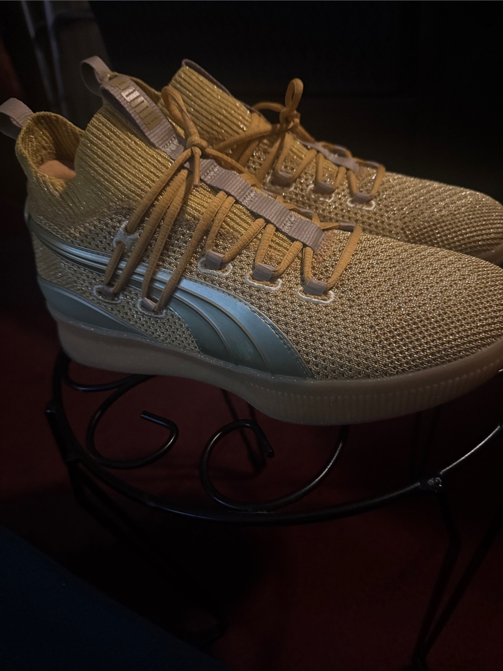 Puma Men's Knit Platform Sneakers - Yellow